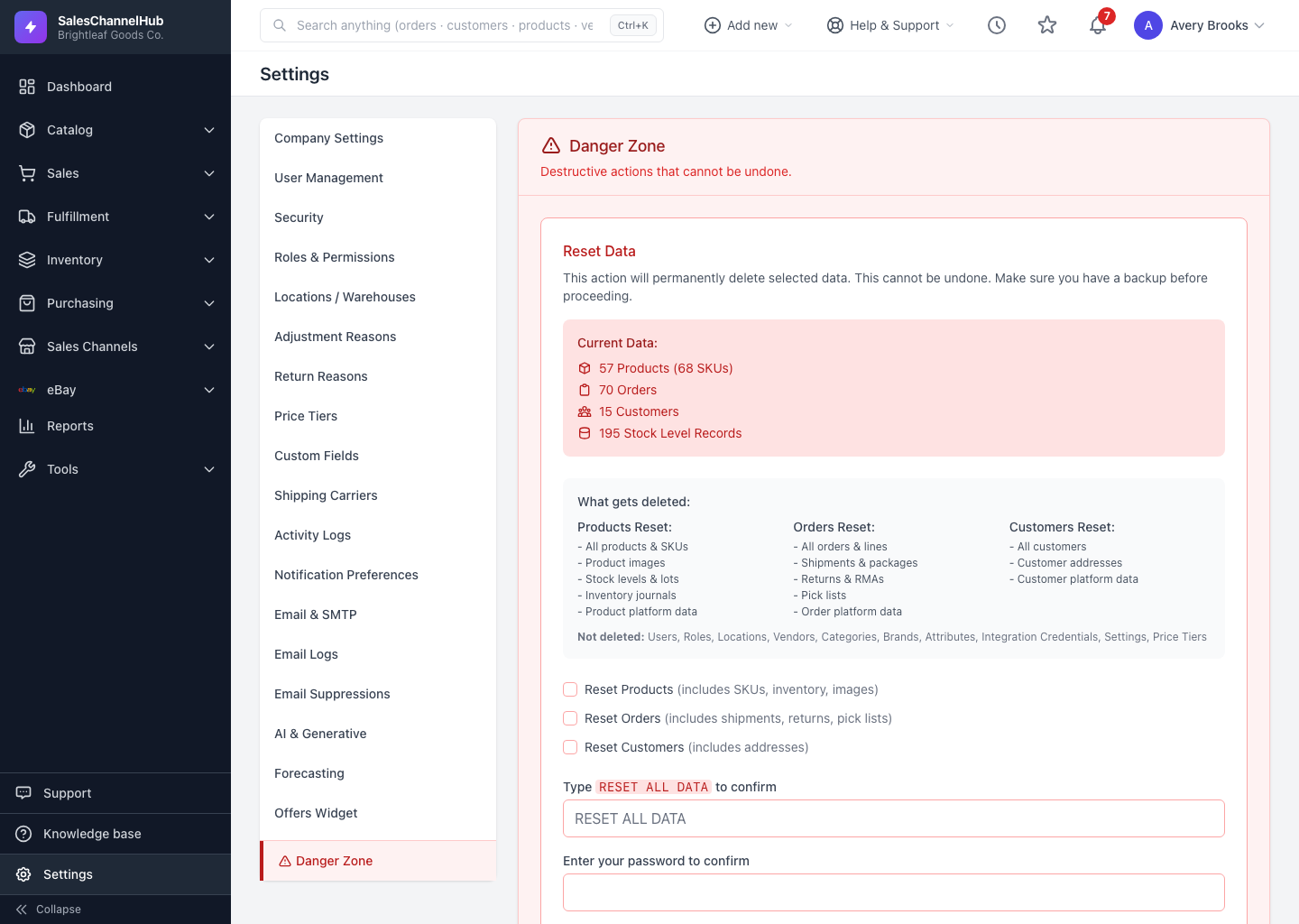 The Danger Zone reset page